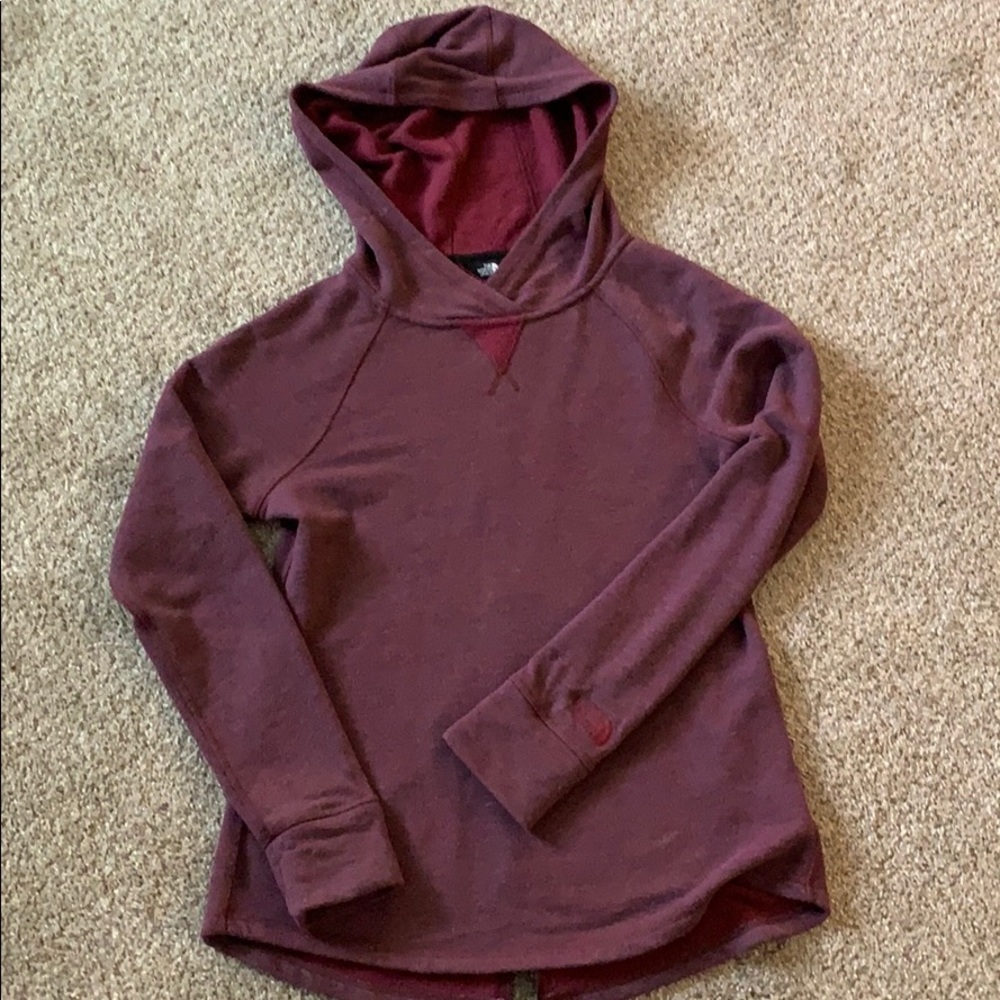 North Face hoodie with back zipper